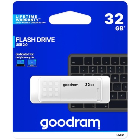 Pendrive Goodram UME2 32GB USB 2.0 Biały