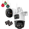 Zestaw 2 kamer IP Imou bullet 3 5MP i Cruiser Dual 10MP z kartami pamięci 32GB