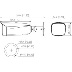Kamera IP DAHUA IPC-HFW3649T1-AS-PV-0280B-PRO-BLACK Opakowanie zbiorcze 4szt.