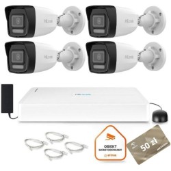 Zestaw monitoringu Hilook 4 kamery IP IPCAM-B8-30DL z dyskiem 1TB