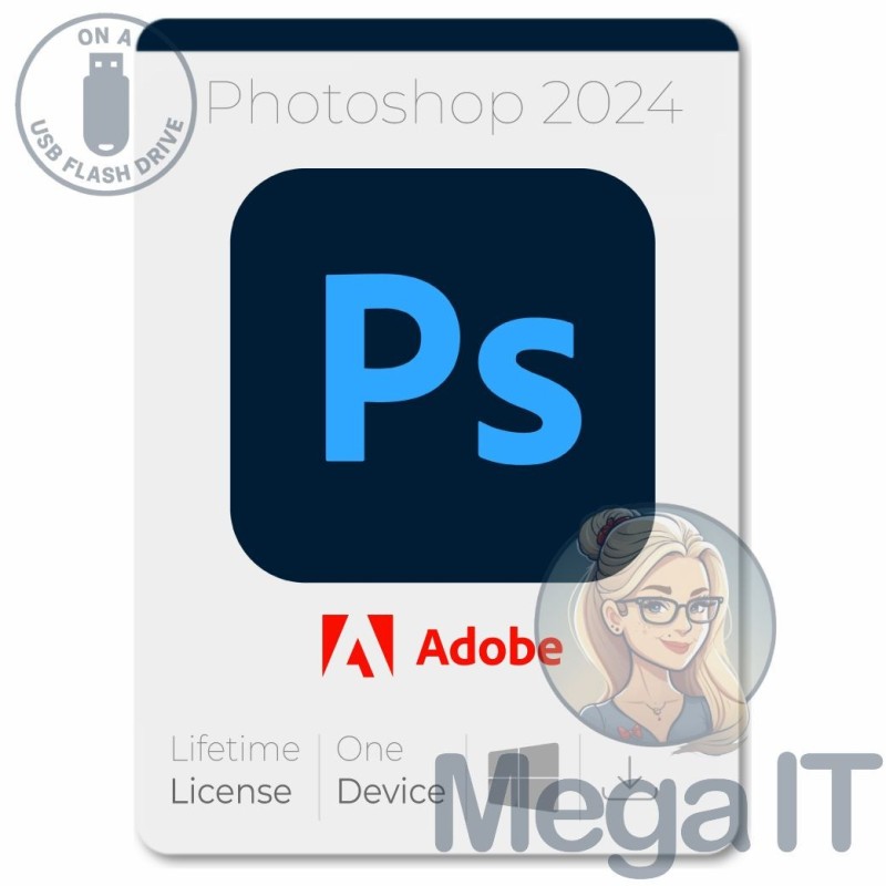Photoshop 2024 - Licencja Wieczysta (LifeTime) - Windows - Użytkownik Indywidualny - BOX (USB) Photoshop 2024 - Licencja Wieczysta (LifeTime) - Windows - Użytkownik Indywidualny - BOX (USB)