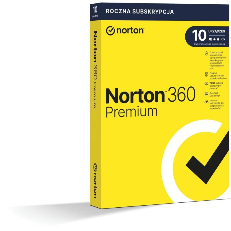 Norton 360 Premium BOX PL 10-urządzeń, 12-miesięcy