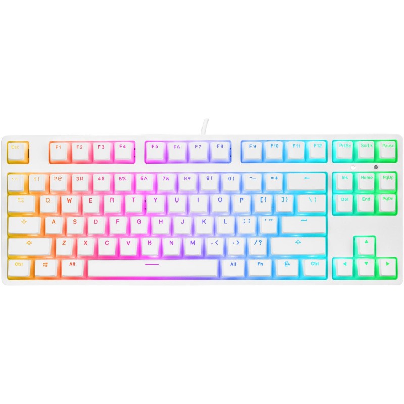 Klawiatura przewodowa Rampage TKL GHOST biały