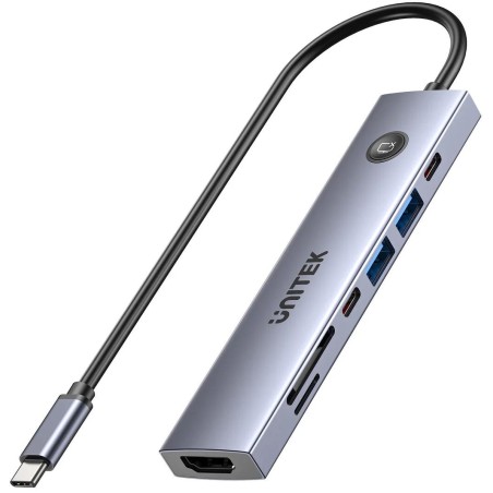 Unitek Hub USB-C 7w1 4K@60Hz, PD 100W