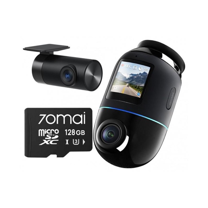 Wideorejestrator 70mai X800 4K Dual Czarna + karta 70mai SD 128GB