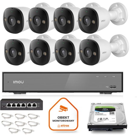 Zestaw monitoringu Imou 8x kamera PS3E-8Q0 8MP POE