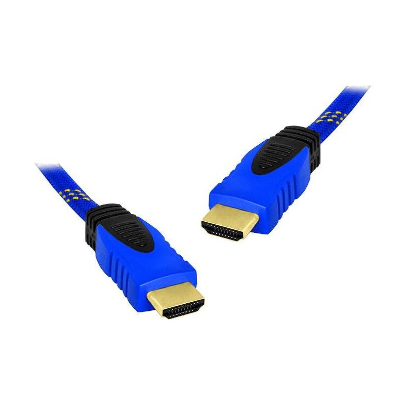 Kabel HDMI-HDMI v1.4 niebieski 5m