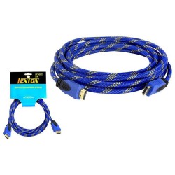 Kabel HDMI-HDMI v1.4 niebieski 5m