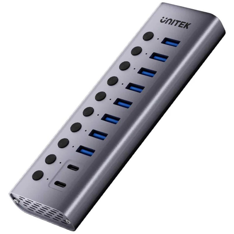 Unitek Hub USB C/USB A 10w1 5Gbps z włącznikami portów