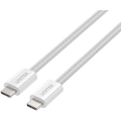 Kabel zwijany magnetycznie Unitek USB C PD 100W biały 1m