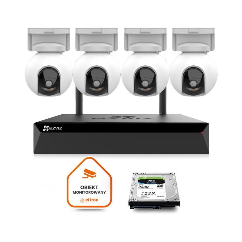 Zestaw do monitoringu Wi-Fi EZVIZ 4x HB8 2K+ (4MP) typ-C