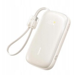 Powerbank Baseus EnerFill FC21 20000 mAh 22,5 W USB-A USB-C beżowy z odłączanym kablem Lightning