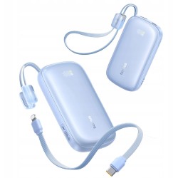 Powerbank Baseus EnerFill FC21 20000 mAh 22,5 W USB-A USB-C niebieski z odłączanym kablem Lightning