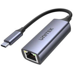 Unitek Adapter USB-C - RJ45 1Gbit LAN, PD 100W
