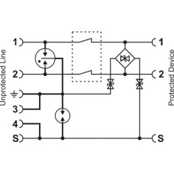 Zabezpieczenie przeciwprzepięciowe do RS-485 EWIMAR SUG-RS485/DIN