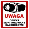 NAKLEJKA OBIEKT MONITOROWANY 20x20 6039