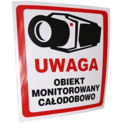 NAKLEJKA OBIEKT MONITOROWANY 20x20 6039