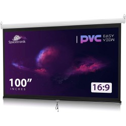 Ekran projekcyjny zwijany ręcznie 100" 16:9 PVC 1.0 Gain 160°