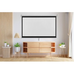 Ekran projekcyjny zwijany ręcznie 100" 16:9 PVC 1.0 Gain 160°