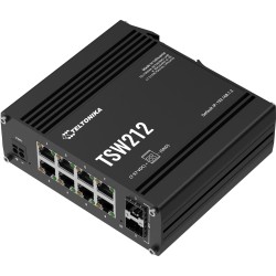 Teltonika TSW212 switch przemysłowy zarządzalny 8xGE 2xSFP (TSW212000000) DIN