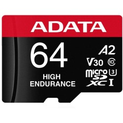 Adata Karta microSD High Endurance 64GB UHS1 U3 V30 A2 100/80MB/s + Adapter