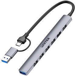 Unitek Hub USB-A/C 7w1 z adapterem