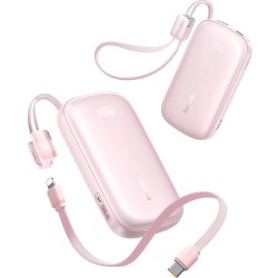 Powerbank Baseus EnerFill FC21 20000 mAh 22,5 W USB-A USB-C różowy z odłączanym kablem Lightning