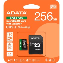 Adata Karta pamięci microSD Speed Plus 256GB UHS1 U3 V30 A2 180/160 MB/s