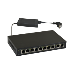 SWITCH POE PULSAR SG108 10-PORTÓW (8xPoE + 2xUPLINK)