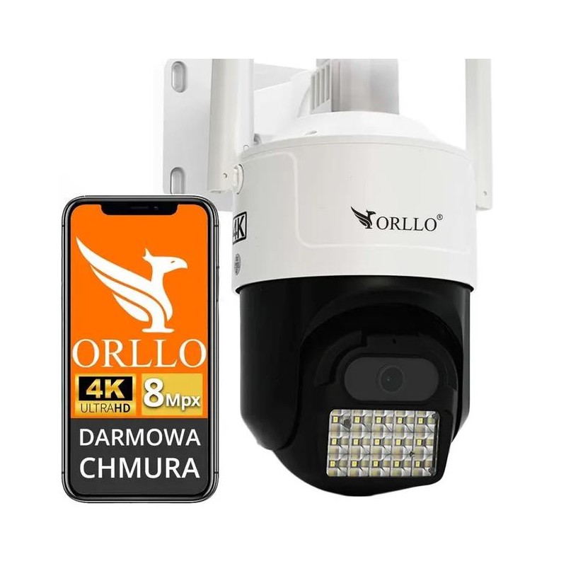 Kamera IP ORLLO Z17 Ultra 4K zewnętrzna obrotowa GSM na kartę SIM