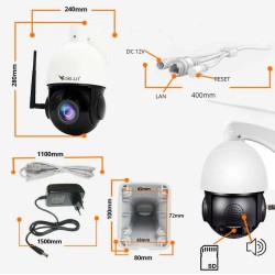 Kamera IP ORLLO Z10 Zewnętrzna Obrotowa WiFi 4Mpx ZOOM x18 POE