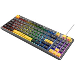 Klawiatura przewodowa Rampage CYCLONE KNOB RGB 90%