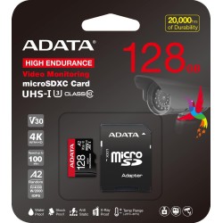 Adata Karta microSD High Endurance 128GB UHS1 U3 V30 A2 100/85MB/s + Adapter