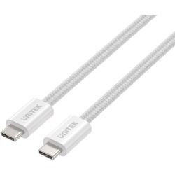 Kabel zwijany magnetycznie Unitek USB C PD 100W biały 1m