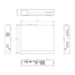 Rejestrator 5w1 Hilook 8 kanałowy 5MP DVR-8CH-5MP z dyskiem 2TB