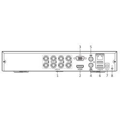Rejestrator 5w1 Hilook 8 kanałowy 5MP DVR-8CH-5MP z dyskiem 2TB