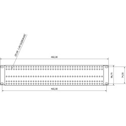 Adapter montażowy ATTE ADD-RACK2U1 z otworowaniem prosty