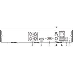 Rejestrator 5w1 Hilook 4 kanałowy 4MP DVR-4CH-4MP z dyskiem 1TB