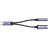 Unitek Adapter USB-C na minijack 3,5mm i USB-C 60W
