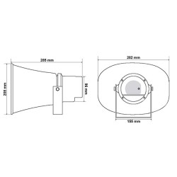 GŁOŚNIK TUBOWY HQM-ZT301 30W 100V BIAŁY