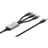 Unitek przewód ładujący USB 3 w 1 czarny