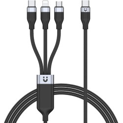 Unitek przewód ładujący USB 3 w 1 czarny