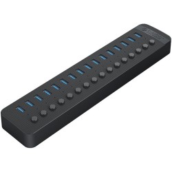 Hub USB Orico 16xUSB-A 5Gbps BC 1.2 78W czarny