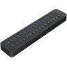 Hub USB Orico 16xUSB-A 5Gbps BC 1.2 78W czarny