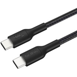 Kabel USB-C / USB-C Belkin 60W 2 m do Nintendo Switch2 w oplocie, czarny