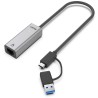 Unitek Hybrydowy adapter USB-C/USB-A do sieci