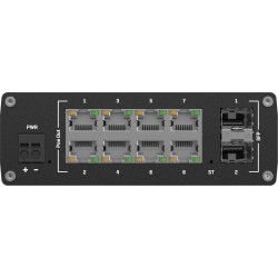 Teltonika TSW202 switch przemysłowy zarządzalny 8xFE 2xSFP PoE+ (TSW202000000) DIN