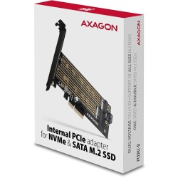 Adapter Axagon PCEM2-D PCIe NVME + SATA M.2