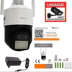 Kamera IP ORLLO Z17 Ultra 4K zewnętrzna obrotowa GSM na kartę SIM 8MPx