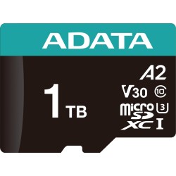 Adata Karta pamięci microSD Premier Pro 1TB UHS1 U3 V30 100/85 MB/s + adapter